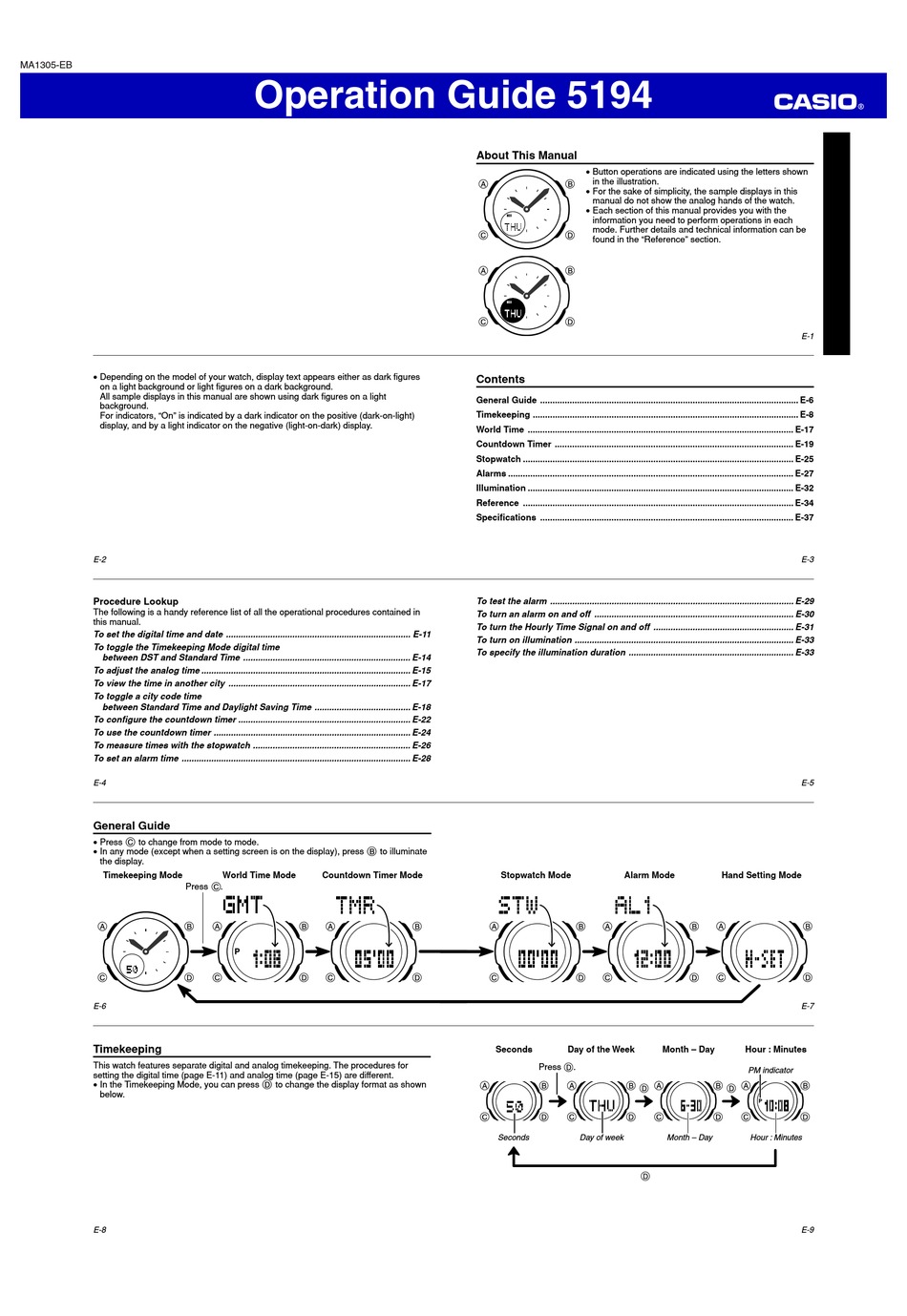 Casio 5194 Operation Manual Pdf Download Manualslib