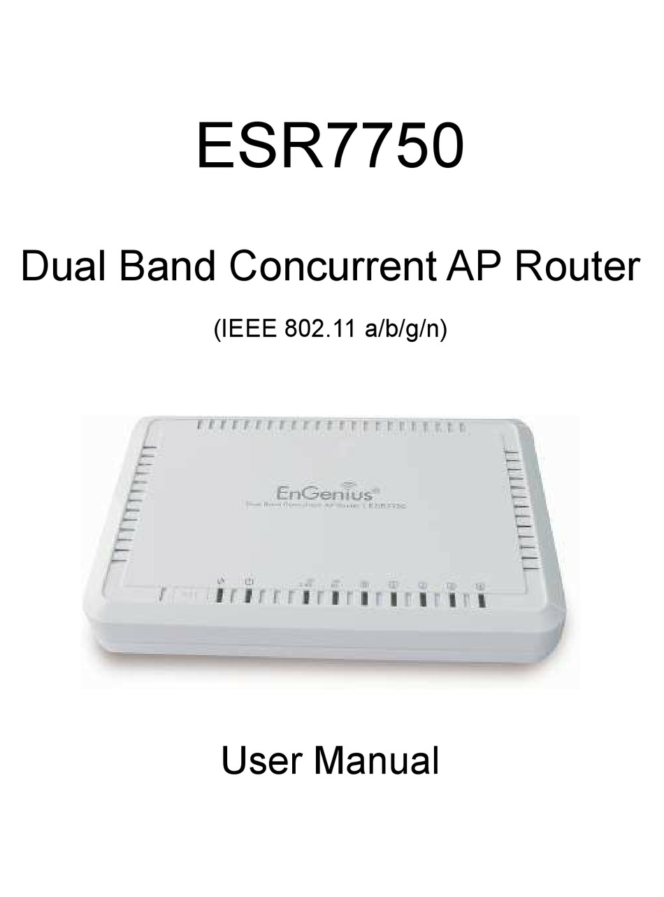 ENGENIUS ESR7750 USER MANUAL Pdf Download | ManualsLib