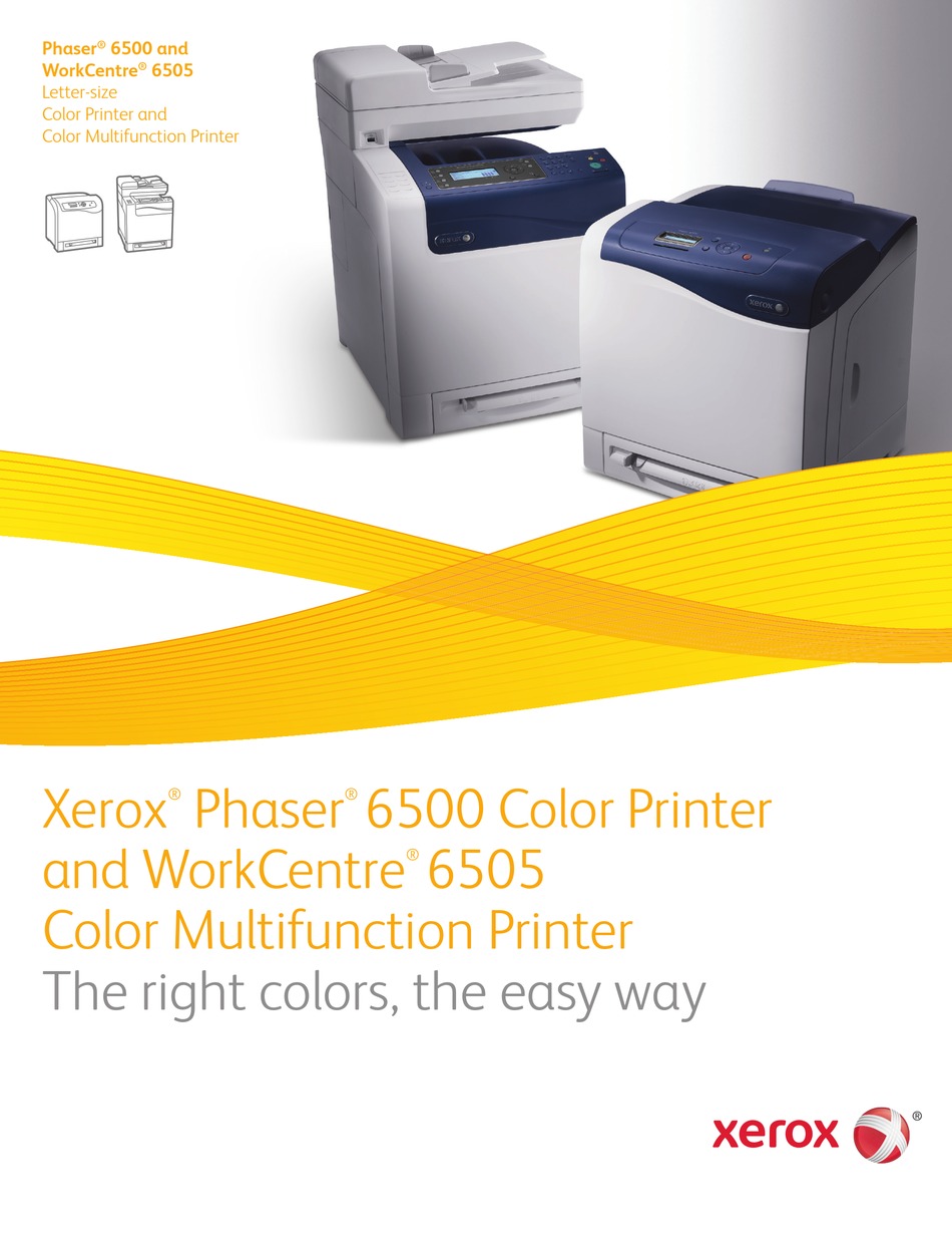 XEROX PHASER 6500 BROCHURE & SPECS Pdf Download ManualsLib