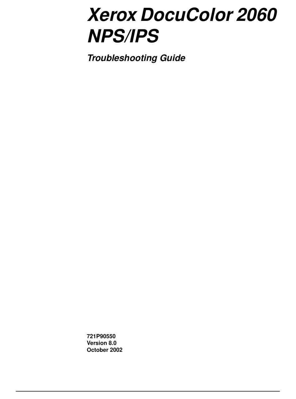 XEROX DOCUCOLOR 2060 NPS IPS TROUBLESHOOTING MANUAL Pdf Download   Xerox Docucolor 2060 Nps Ips 