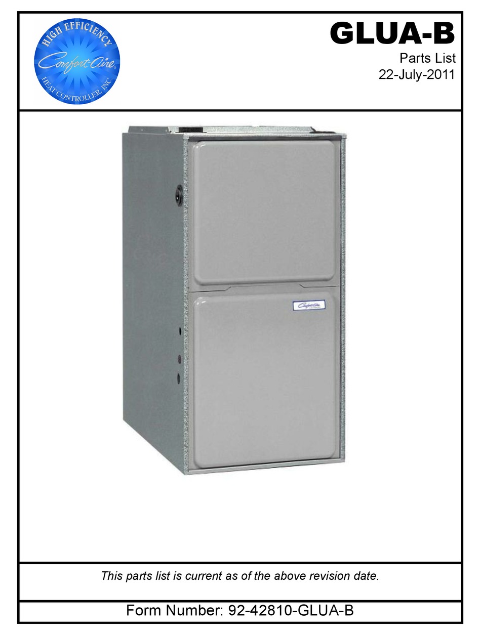 HEAT CONTROLLER GLUAB PARTS LIST Pdf Download ManualsLib