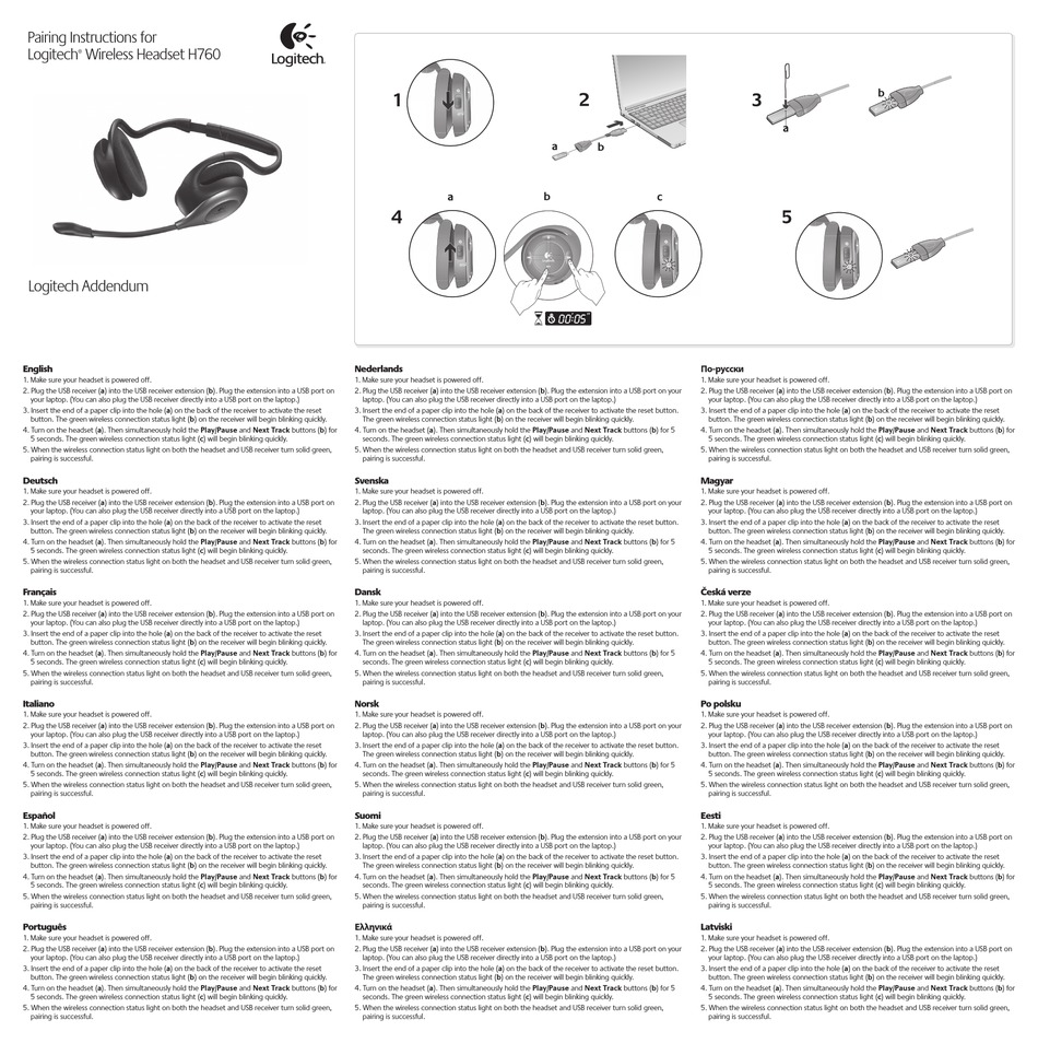 LOGITECH H760 MANUAL Pdf Download | ManualsLib