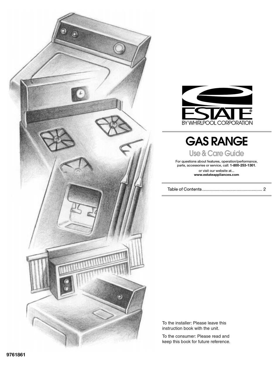 ESTATE GAS RANGE USE & CARE MANUAL Pdf Download ManualsLib