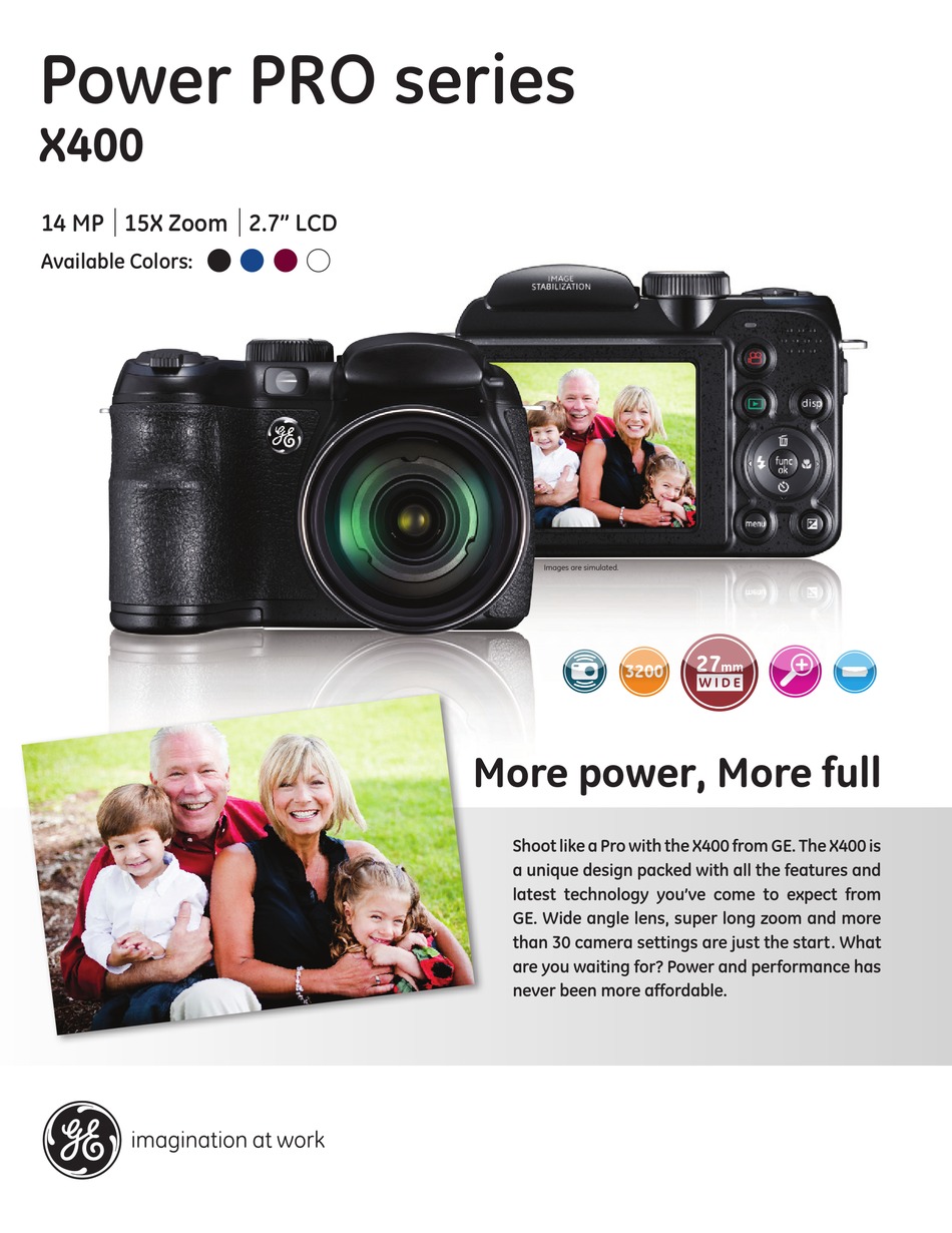 Ge X400 Digital Camera Manual | Repair Formula