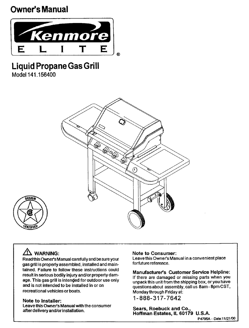 KENMORE 141.156400 OWNER'S MANUAL Pdf Download | ManualsLib