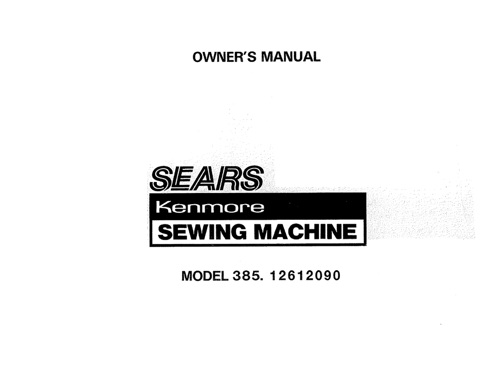 KENMORE 385.12612090 OWNER'S MANUAL Pdf Download ManualsLib