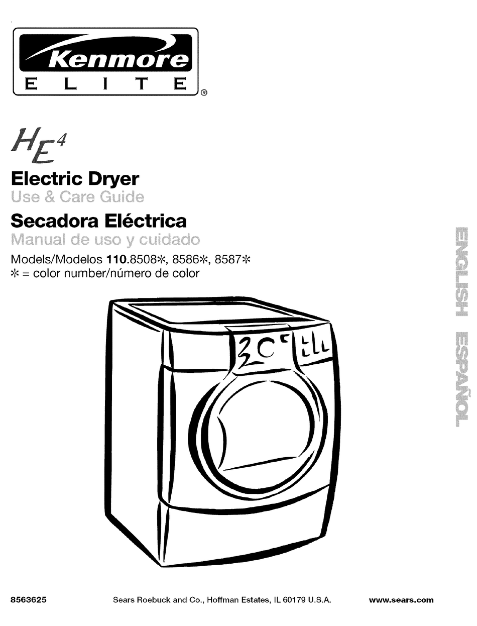 KENMORE HE4 110.8508 SERIES USE AND CARE MANUAL Pdf Download | ManualsLib