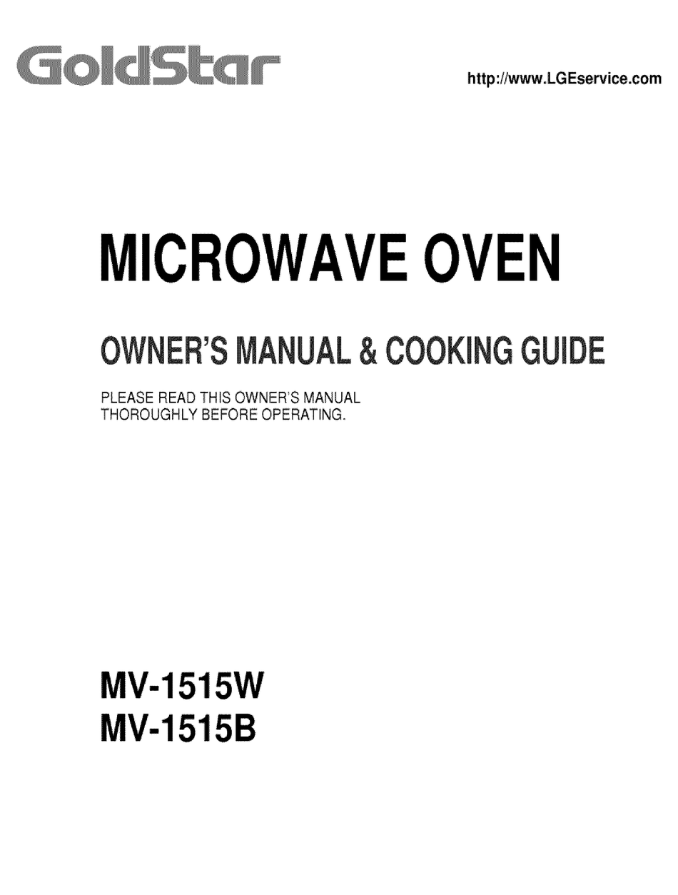 GOLDSTAR MV1515W OWNER'S MANUAL Pdf Download ManualsLib