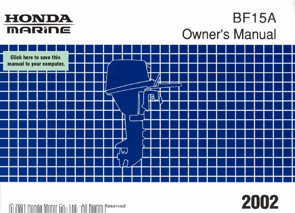 HONDA BF15A OWNER'S MANUAL Pdf Download | ManualsLib