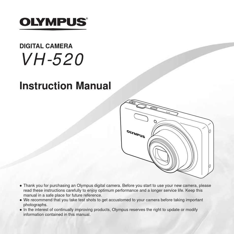OLYMPUS VH520 INSTRUCTION MANUAL Pdf Download ManualsLib