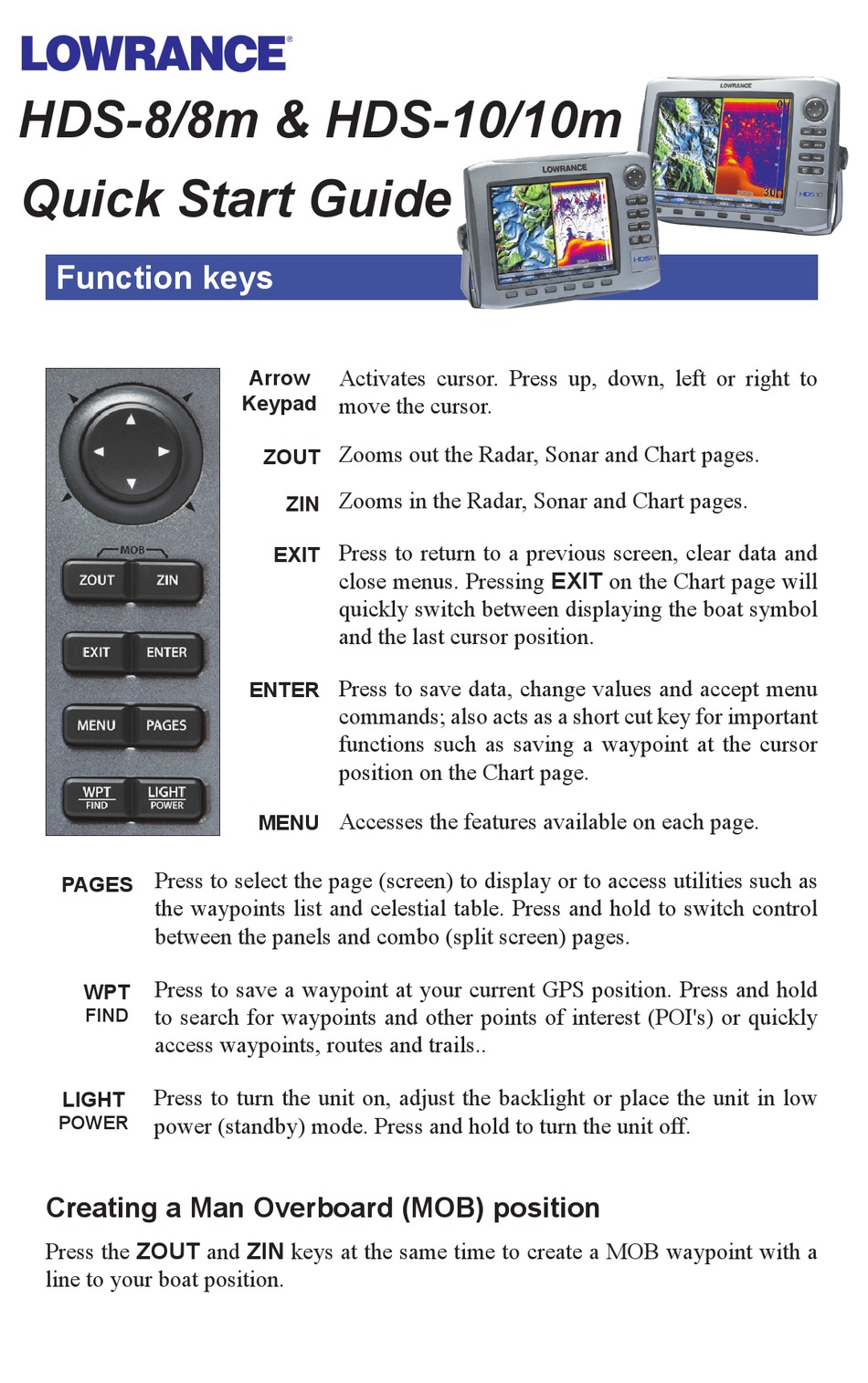 Lowrance Hds 10 Gen2 Hds 8 Quick Start Manual Pdf Download Manualslib