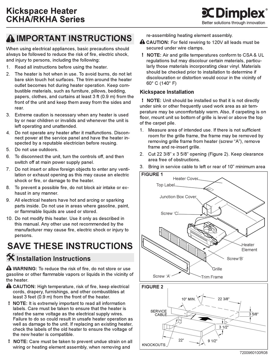 DIMPLEX HEATER MANUAL Pdf Download ManualsLib