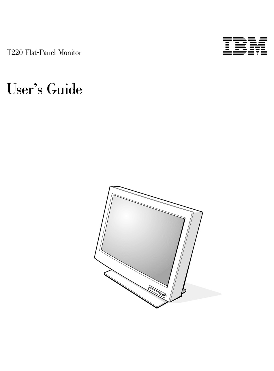 IBM T220 USER MANUAL Pdf Download 