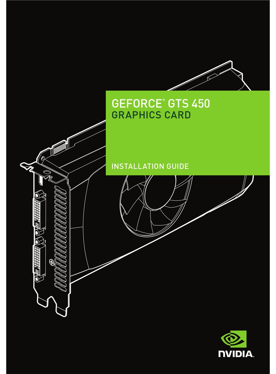 Nvidia Geforce Gts 450 Installation Manual Pdf Download Manualslib