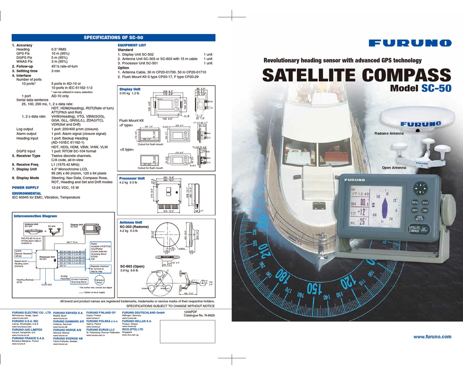 Furuno Sc 50 Product Specification Pdf Download Manualslib