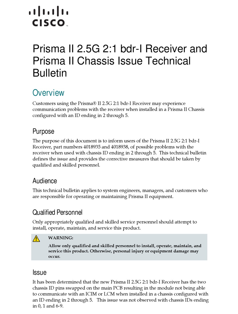 cisco receiver upgrade