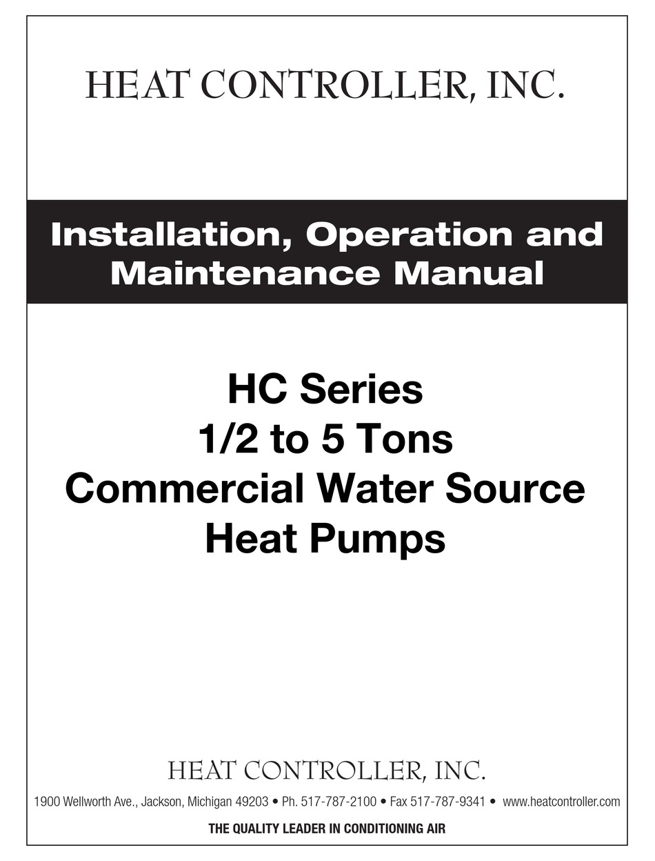 HEAT CONTROLLER H 006 INSTALLATION, OPERATION AND MAINTENANCE MANUAL