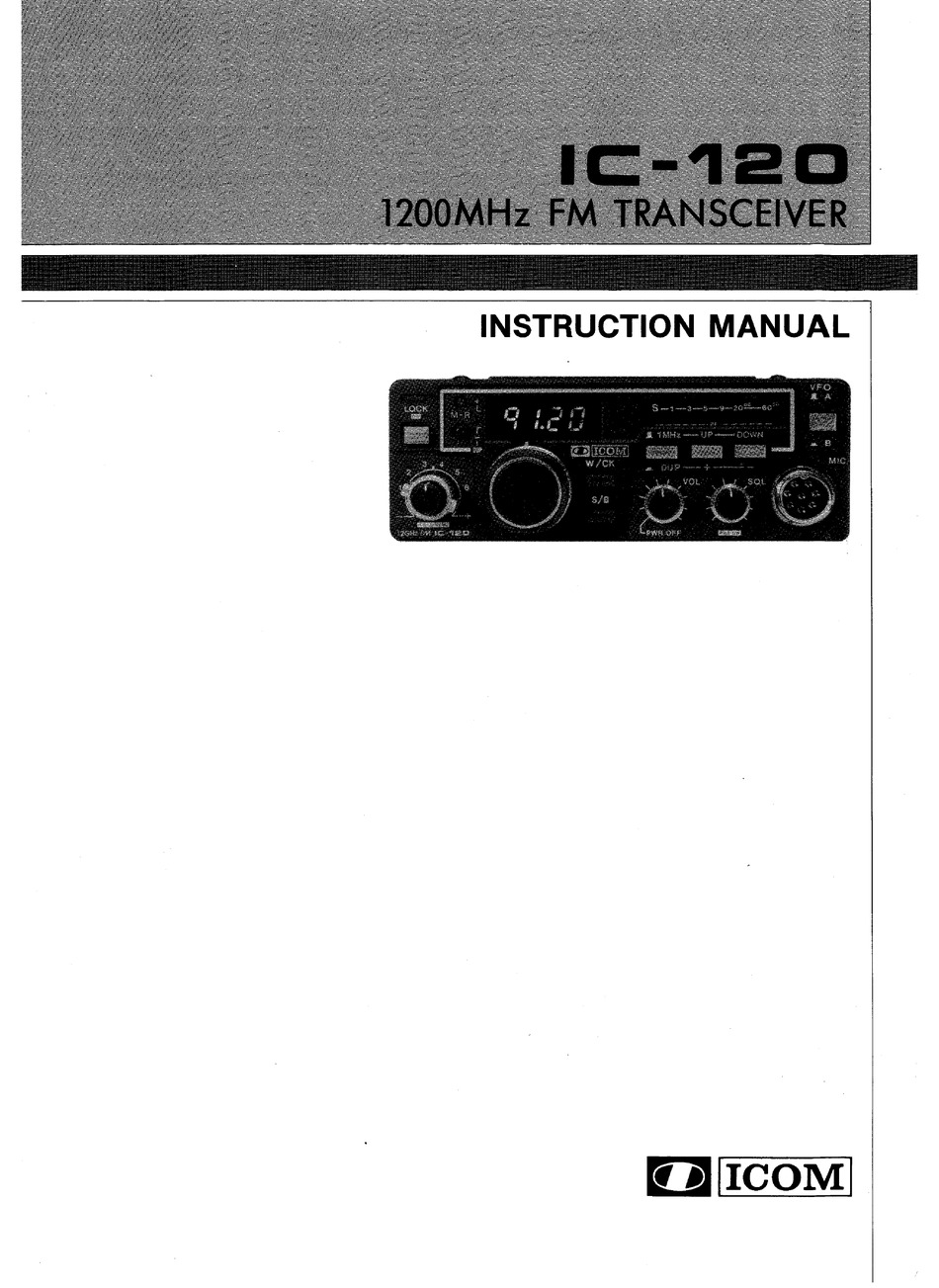 IC120 INSTRUCTION MANUAL Pdf Download ManualsLib