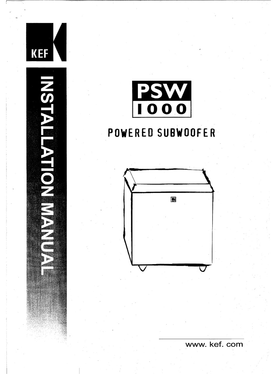 KEF PSW1000 INSTALLATION Pdf Download | ManualsLib