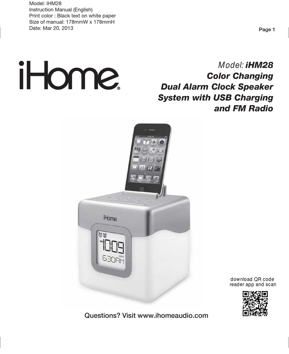 Ihome Ihm28 Operation Instruction Manual Pdf Download Manualslib Ihome Ihm28 Operation Instruction Manual Pdf Download Manualslib