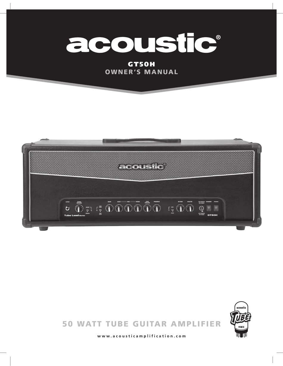 ACOUSTIC GT50H OWNER S MANUAL Pdf Download ManualsLib