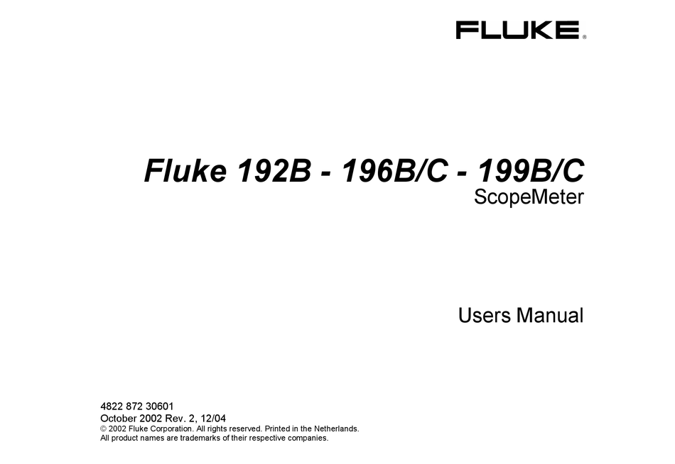 fluke 192b scopemeter manual fluke 192b scopemeter manual