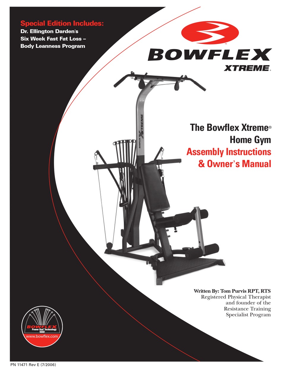 BOWFLEX XTREME ASSEMBLY AND OWNER'S MANUAL Pdf Download | ManualsLib
