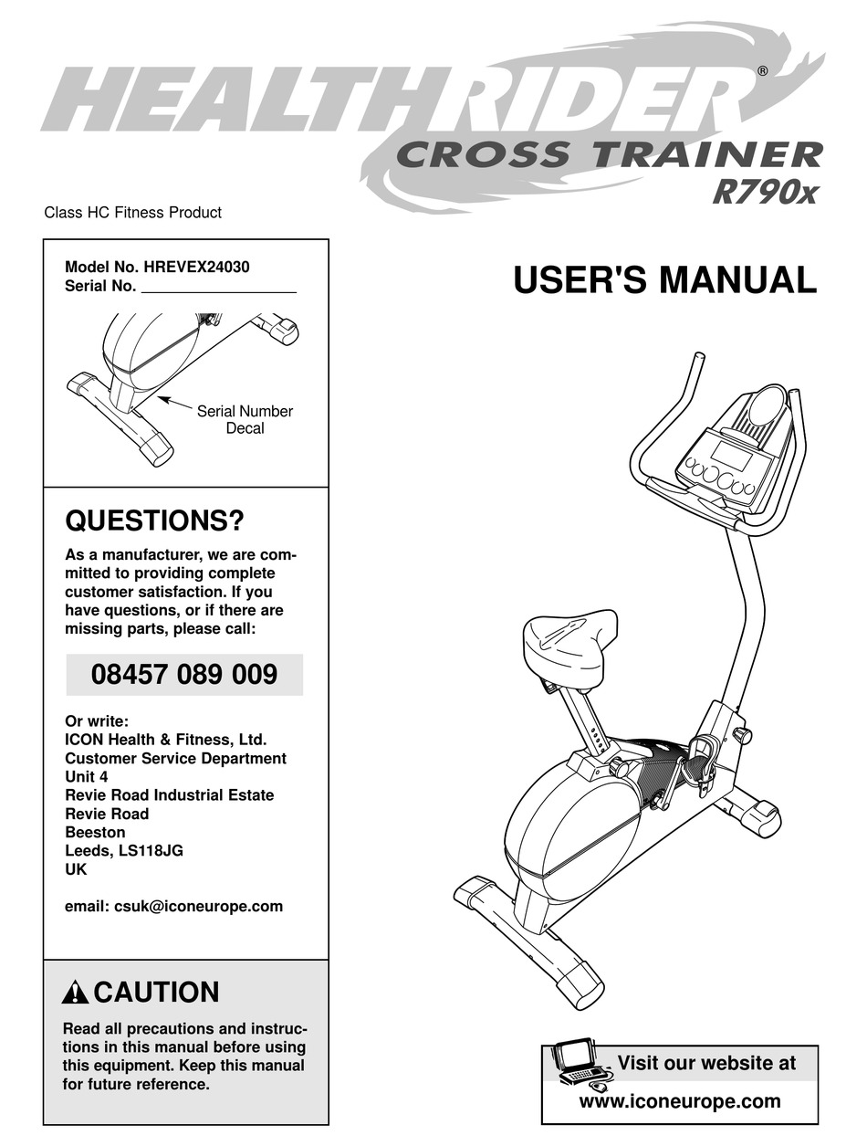 download crosstrainer energetics 4.5 manual software