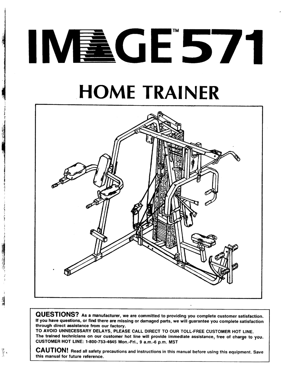 IMAGE 571 PERSONAL FITNESS MANUAL Pdf Download ManualsLib