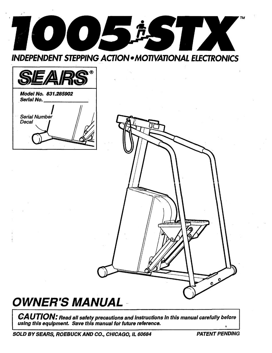SEARS 1005 STX MANUAL Pdf Download ManualsLib