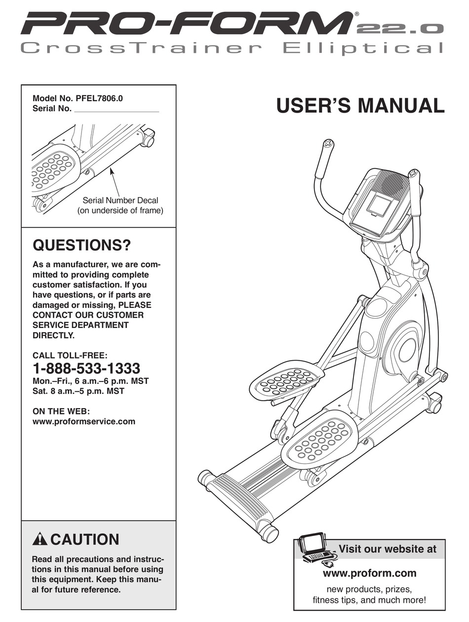 proform hybrid trainer manual pdf