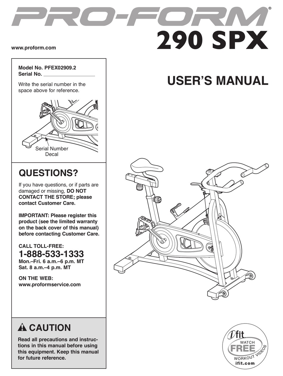 proform 290 spx