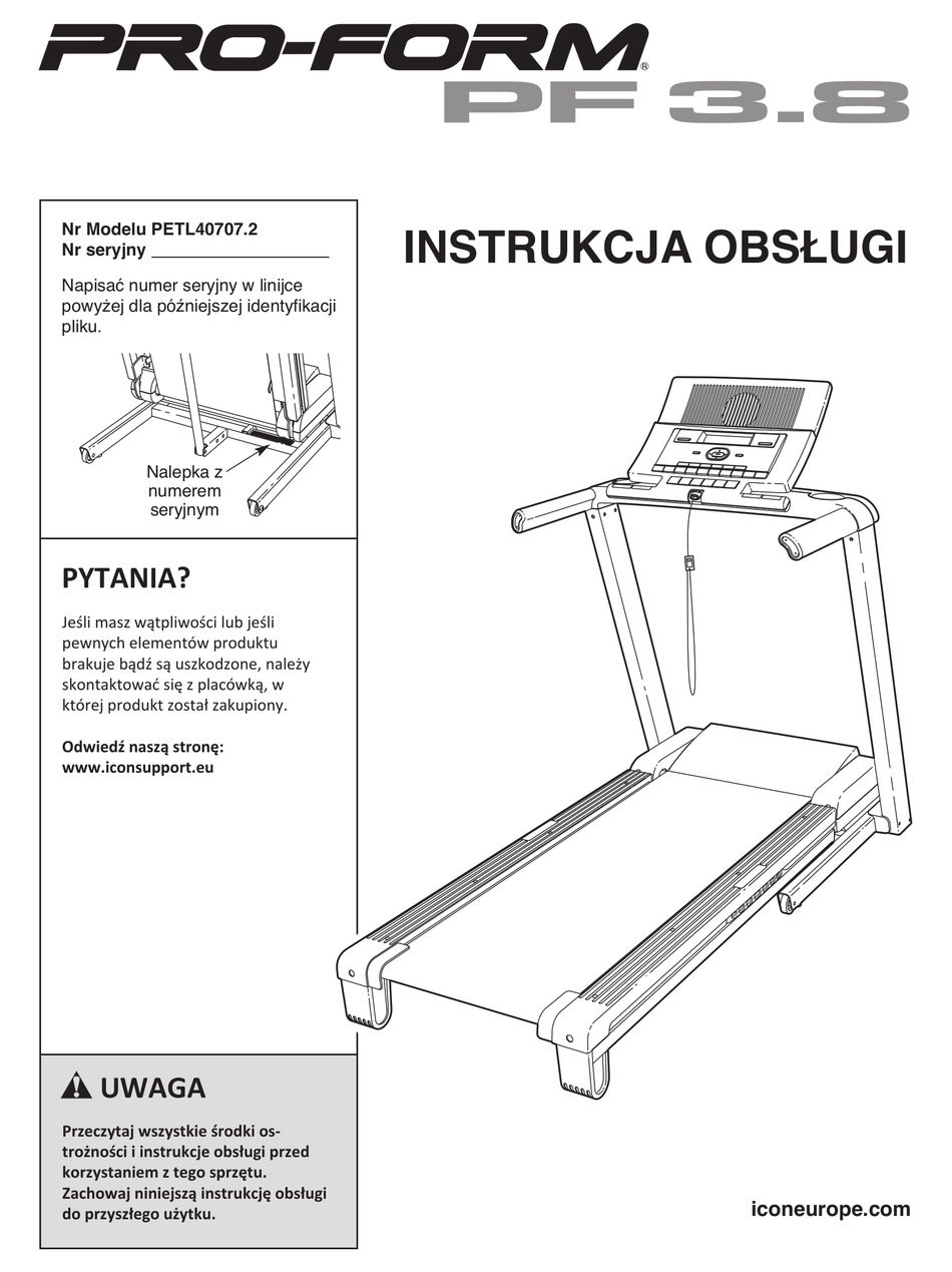 proform-3-8-treadmill-instrukcja-obs-ugi-manual-pdf-download-manualslib