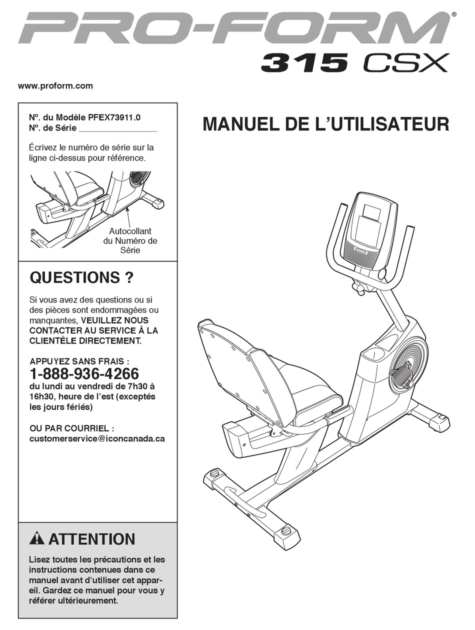 Proform 315 clearance csx