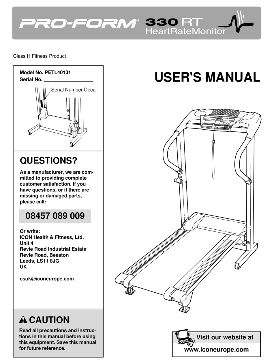 pro-form-330rt-treadmill-user-manual-pdf-download-manualslib