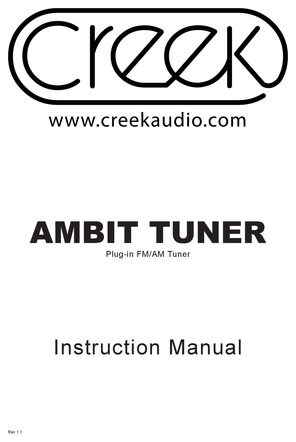 CREEK AUDIO AMBIT TUNER INSTRUCTION MANUAL Pdf Download ManualsLib