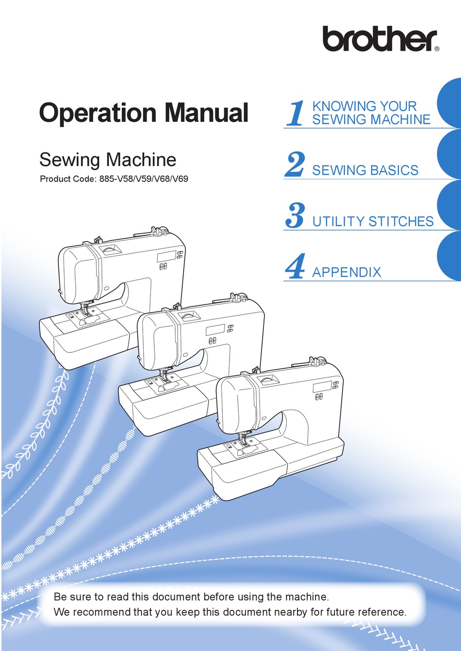 BROTHER 885V68 OPERATION MANUAL Pdf Download ManualsLib