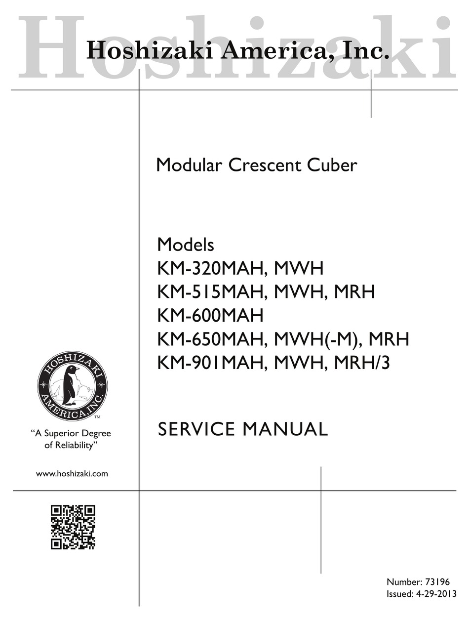 HOSHIZAKI KM320MAH SERVICE MANUAL Pdf Download ManualsLib