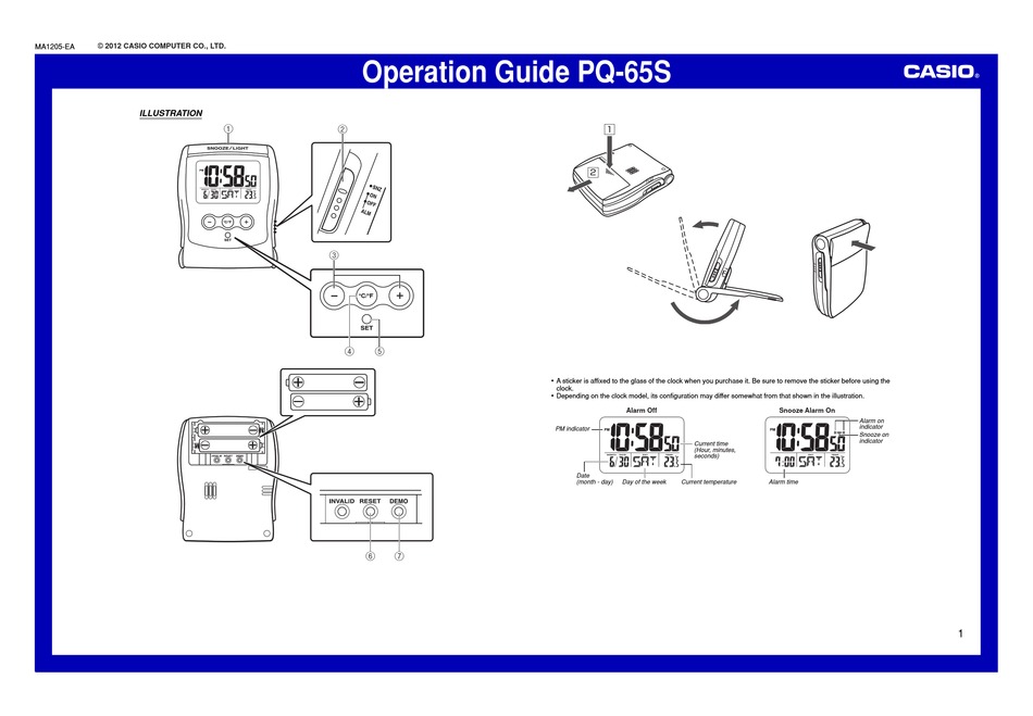 CASIO PQ65S OPERATION MANUAL Pdf Download ManualsLib