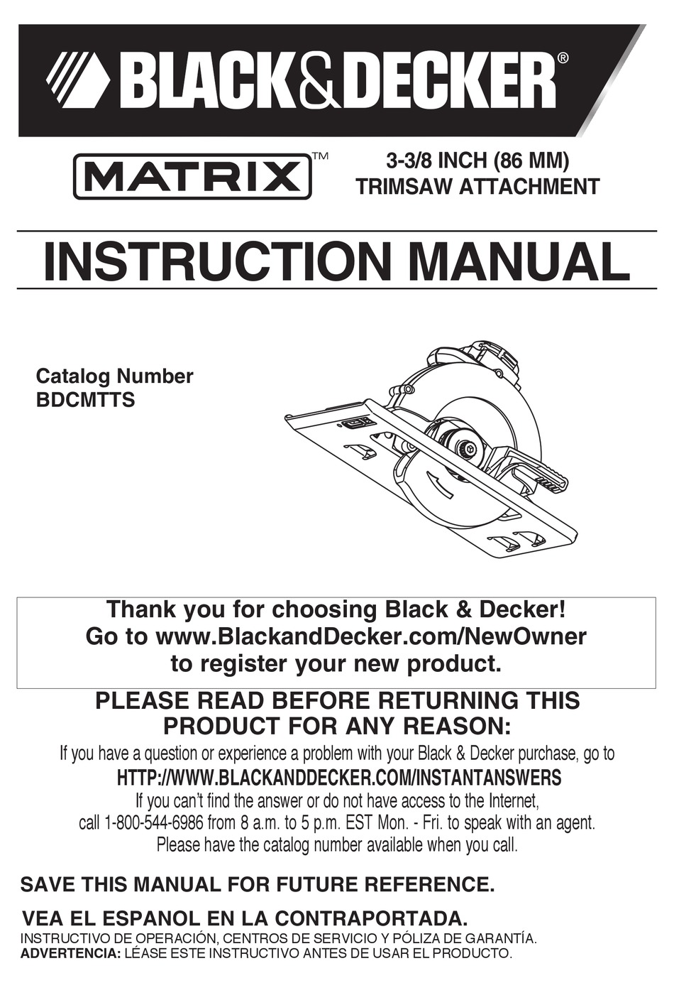 Operation Blade Selection Black Decker Matrix BDCMTTS