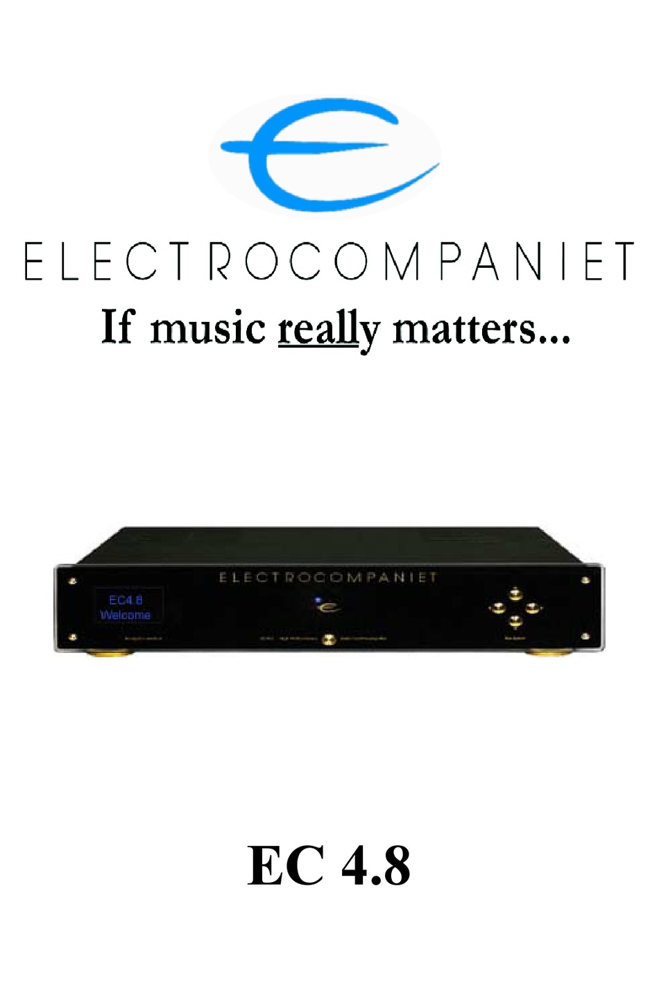 Electrocompaniet Ec 4 8 Owner S Manual Pdf Download Manualslib