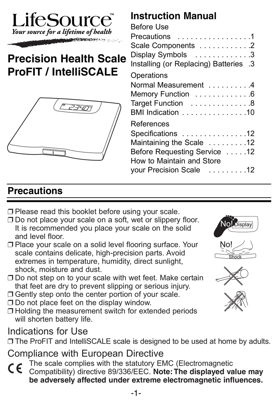 LIFESOURCE UC-321 INSTRUCTION MANUAL Pdf Download