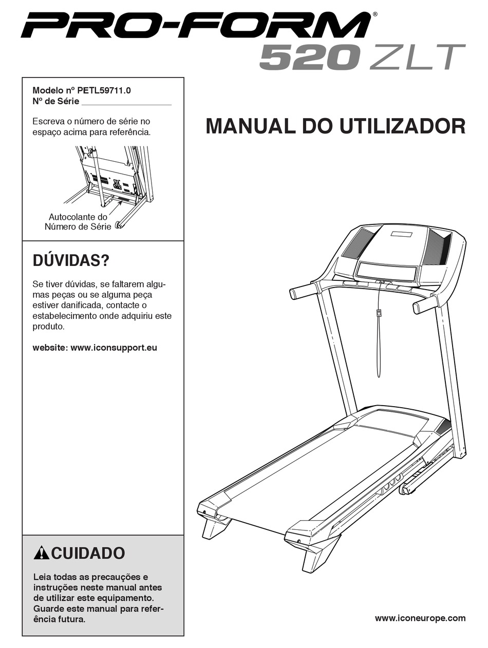 pro-form-520-zlt-treadmill-manual-do-utilizador-pdf-download-manualslib