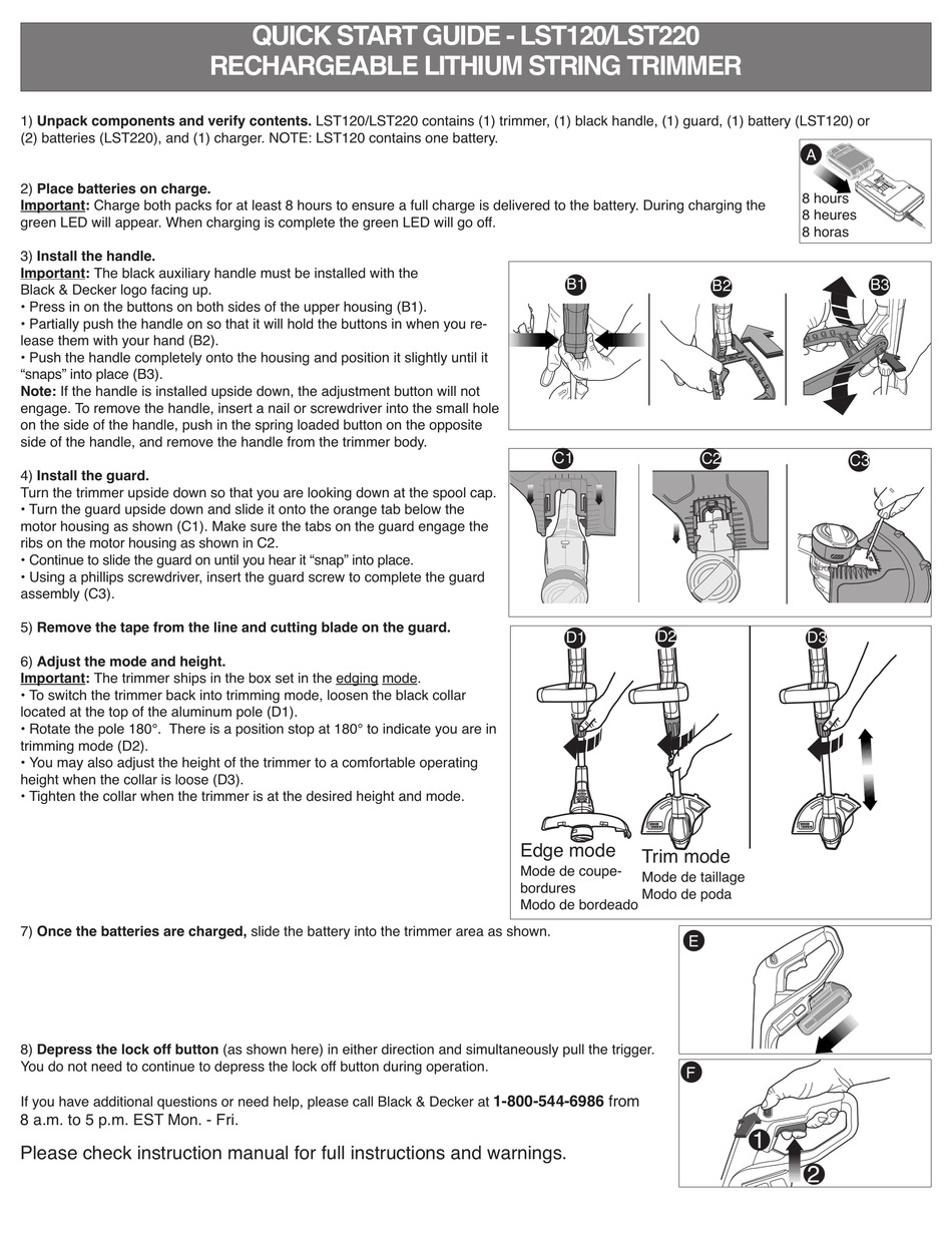 BLACK DECKER LST120 QUICK START MANUAL Pdf Download ManualsLib