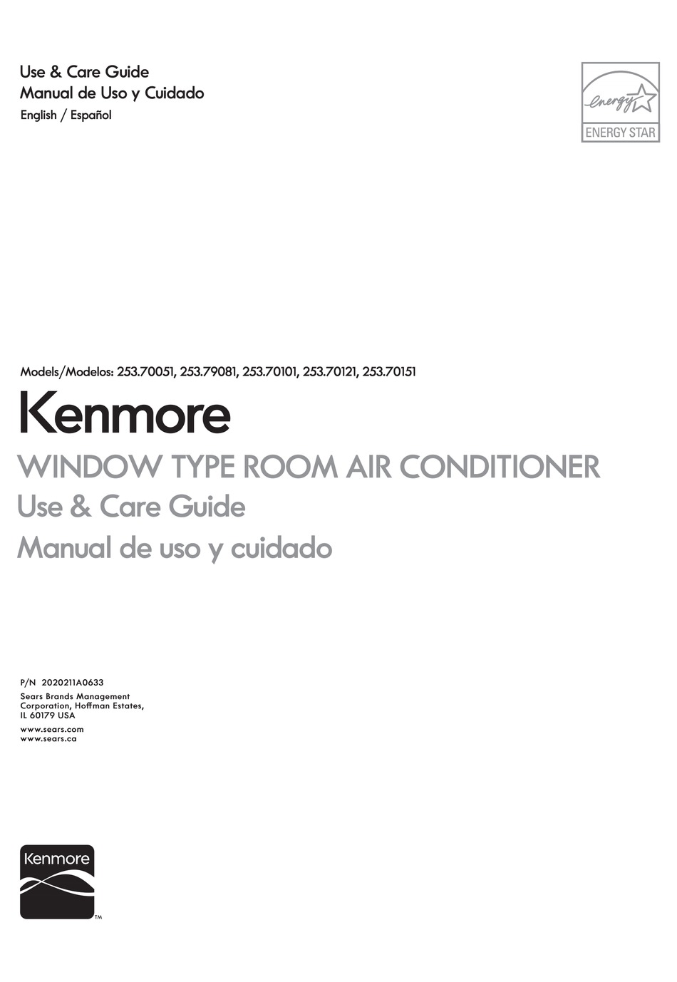 KENMORE 253.70051 USE & CARE MANUAL Pdf Download | ManualsLib