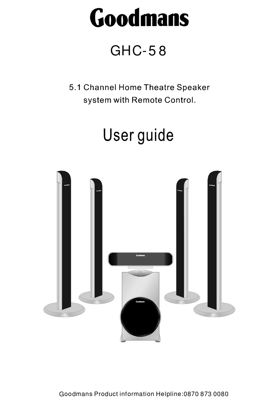 GOODMANS GHC-58 USER MANUAL Pdf Download | ManualsLib