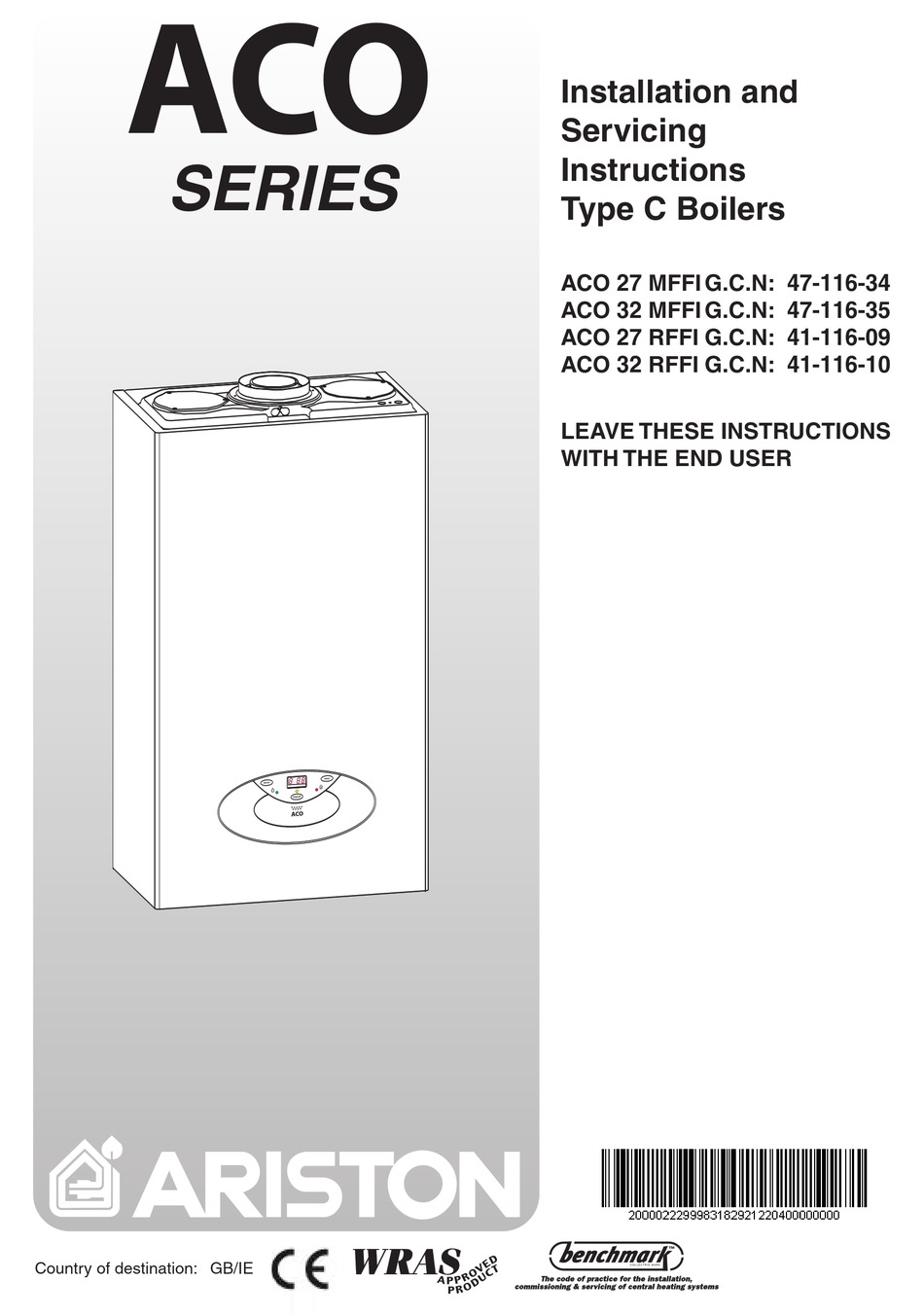 ARISTON ACO 32 RFFI SYSTEM INSTALLATION AND SERVICING INSTRUCTIONS Pdf ariston-aco-32-rffi-system-installation-and-servicing-instructions-pdf