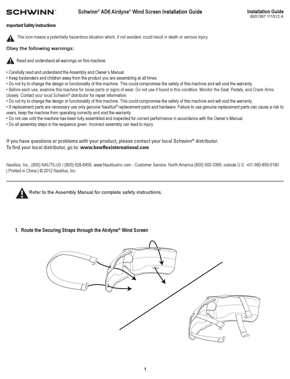 schwinn airdyne pro owner's manual