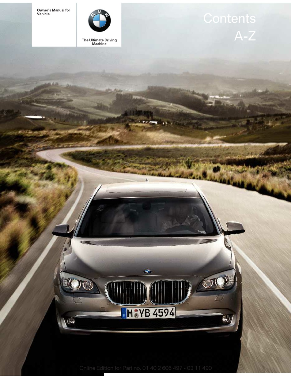 Bmw 740i Owner S Manual Pdf Download Manualslib