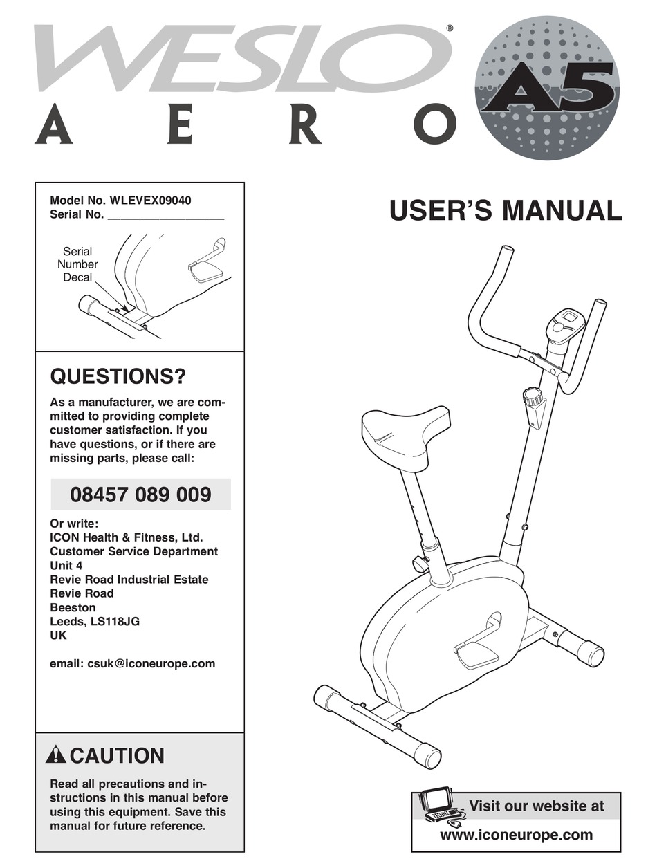 weslo air bike